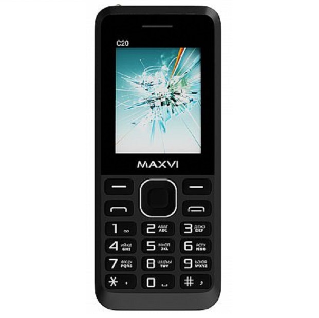 Сотовый телефон MAXVI C20 (без СЗУ в комплекте) черный 32 Мб