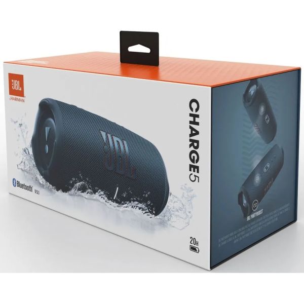 Портативная колонка JBL Charge 5 40 Вт, синий [jblcharge5blu]